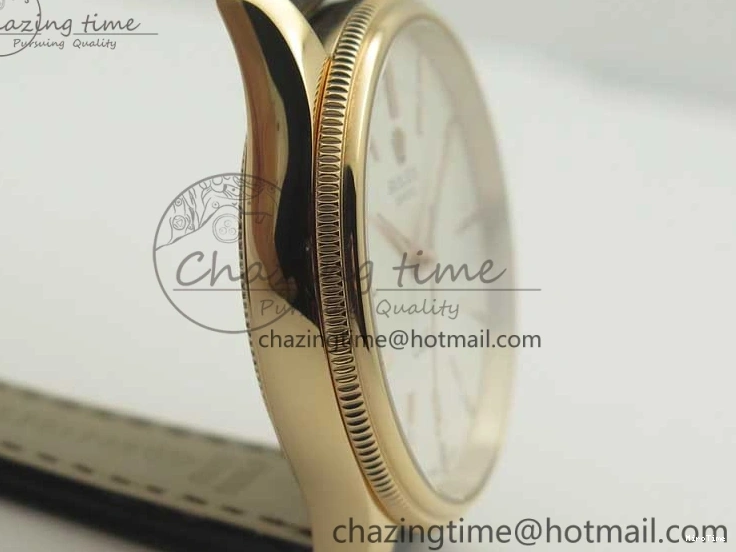 MiroTime 0123 Cellini Time 50509 RG MKF Best Edition White Dial Sticks Marker on Brown Leather Strap A3132 V SoftTouch 3405